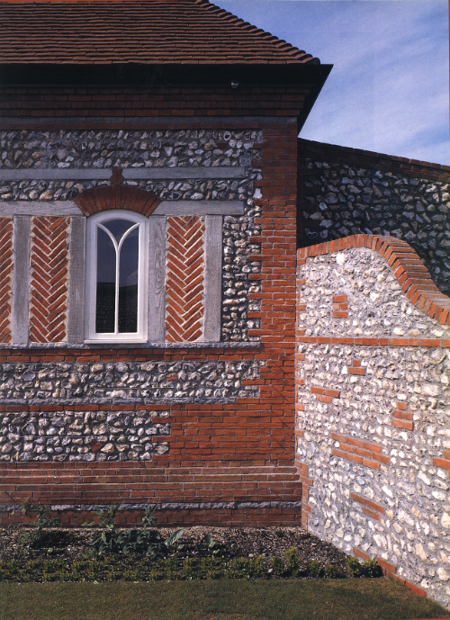Corner wall of the West Dean Visitor Centre